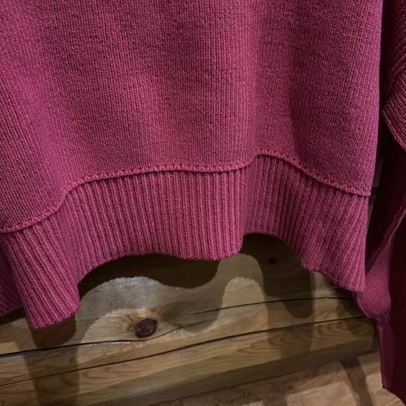 🔥1 LEFT!🔥Free People NWOT Easy Street Crop Pullover Sweater Size M & L in Pink - Picture 10 of 11